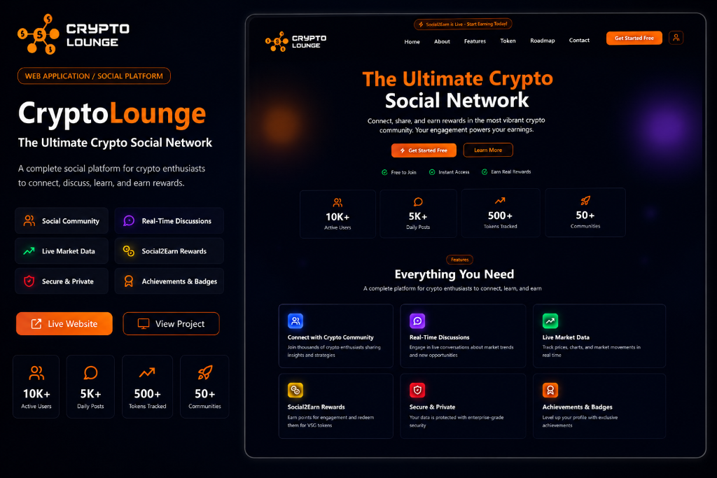 CryptoLounge Social Platform
