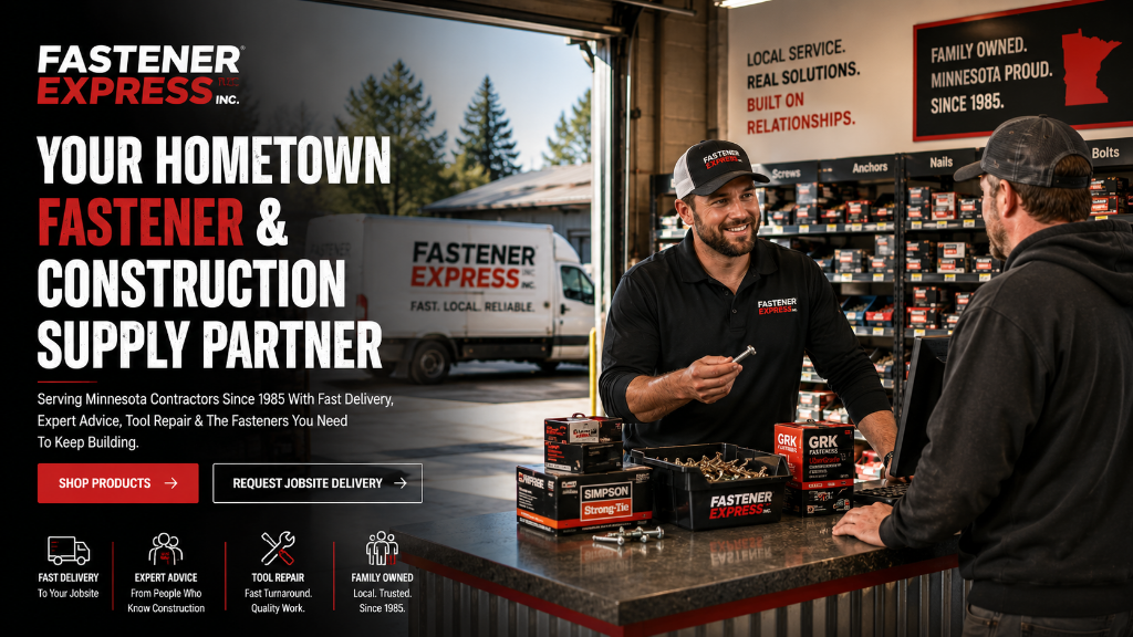 Fastener supply and jobsite delivery in Maple Grove, MN