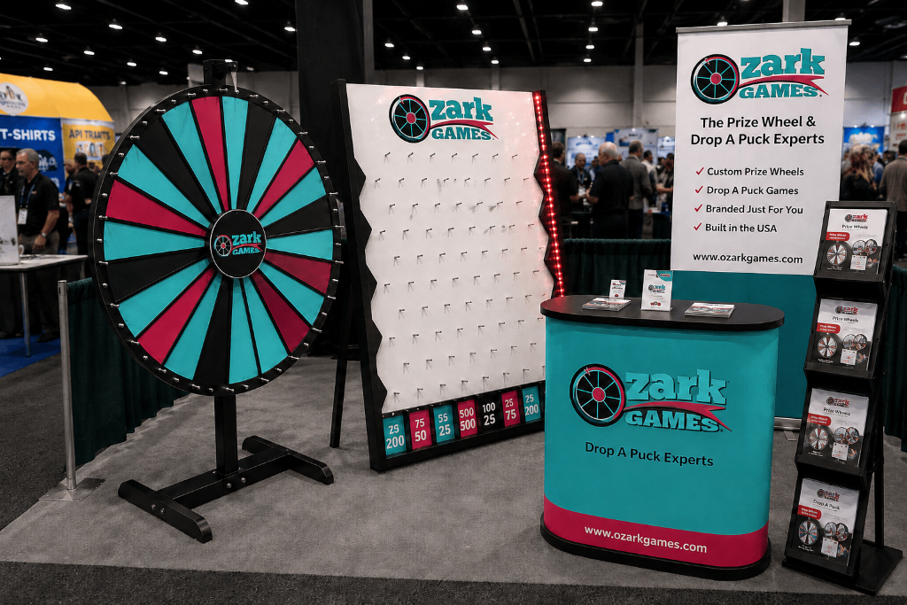 Trade show with promotional games