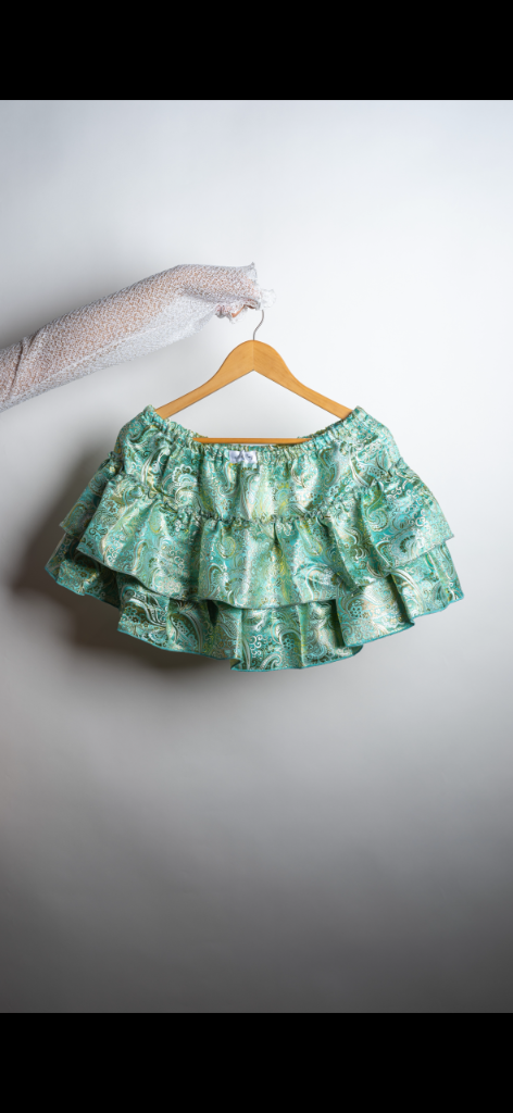 Blue Brocade Skirt