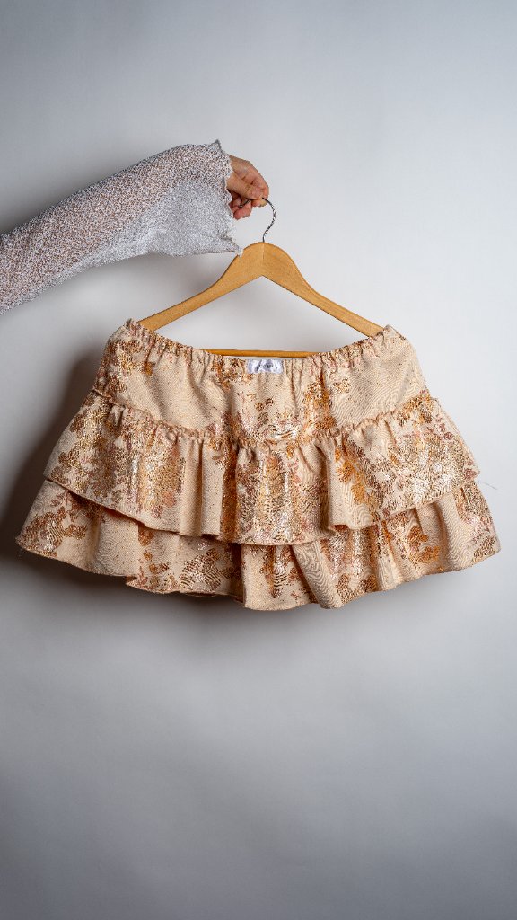 Cream Brocade Skirt