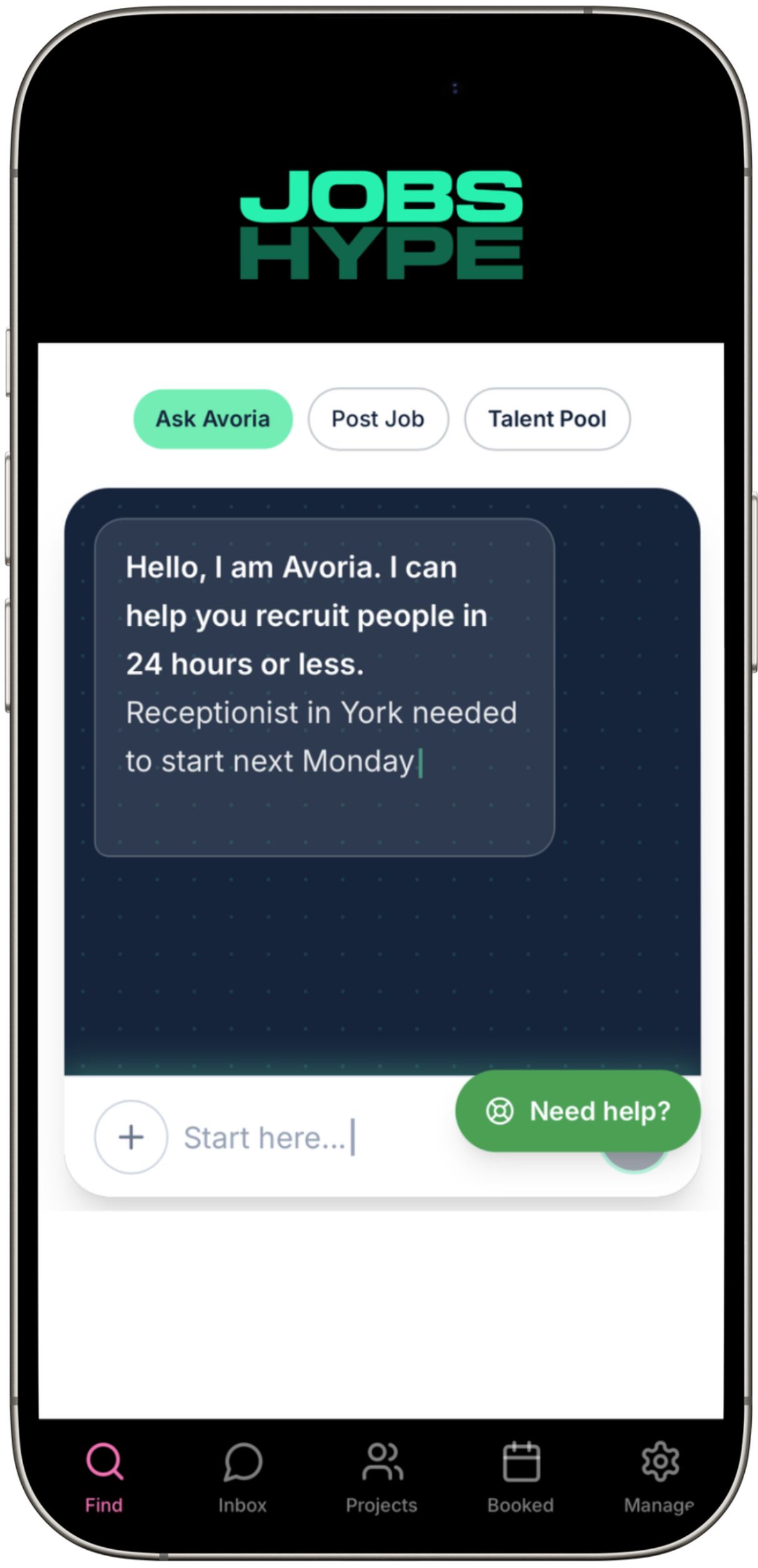 JobsHype Avoria Ai hiring copilot mobile app