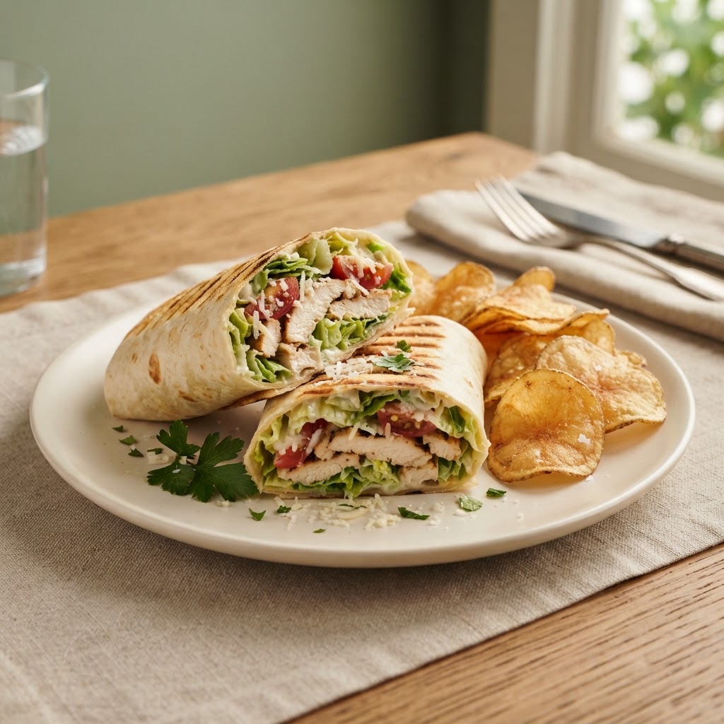 Grilled Chicken Caesar Panini Wrap