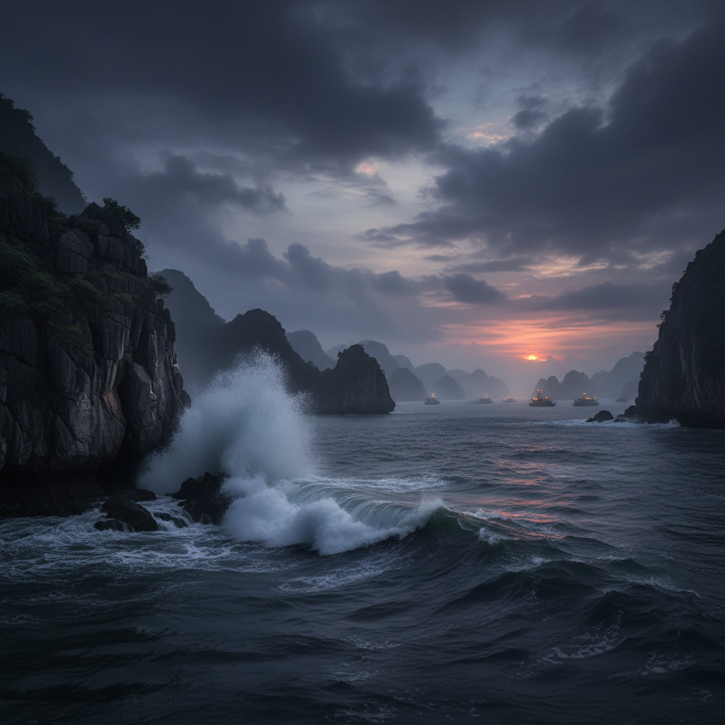 Asian coastal background