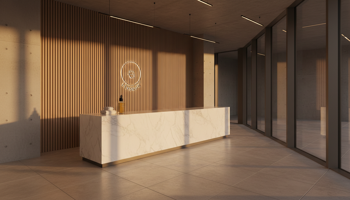 Recepción premium de Gimnasio Demo Atlas