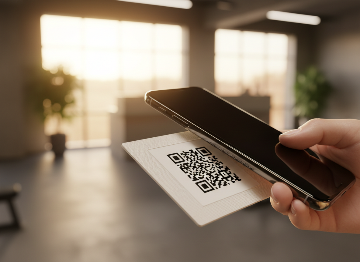 Escaneando QR en el gimnasio