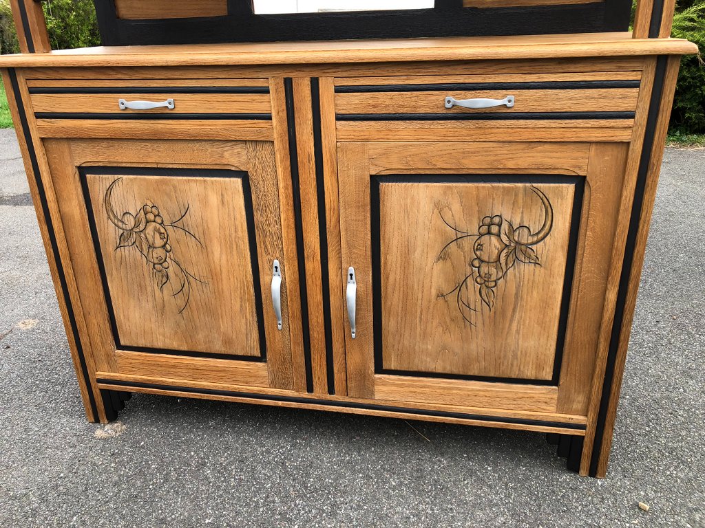 Buffet vitré chêne