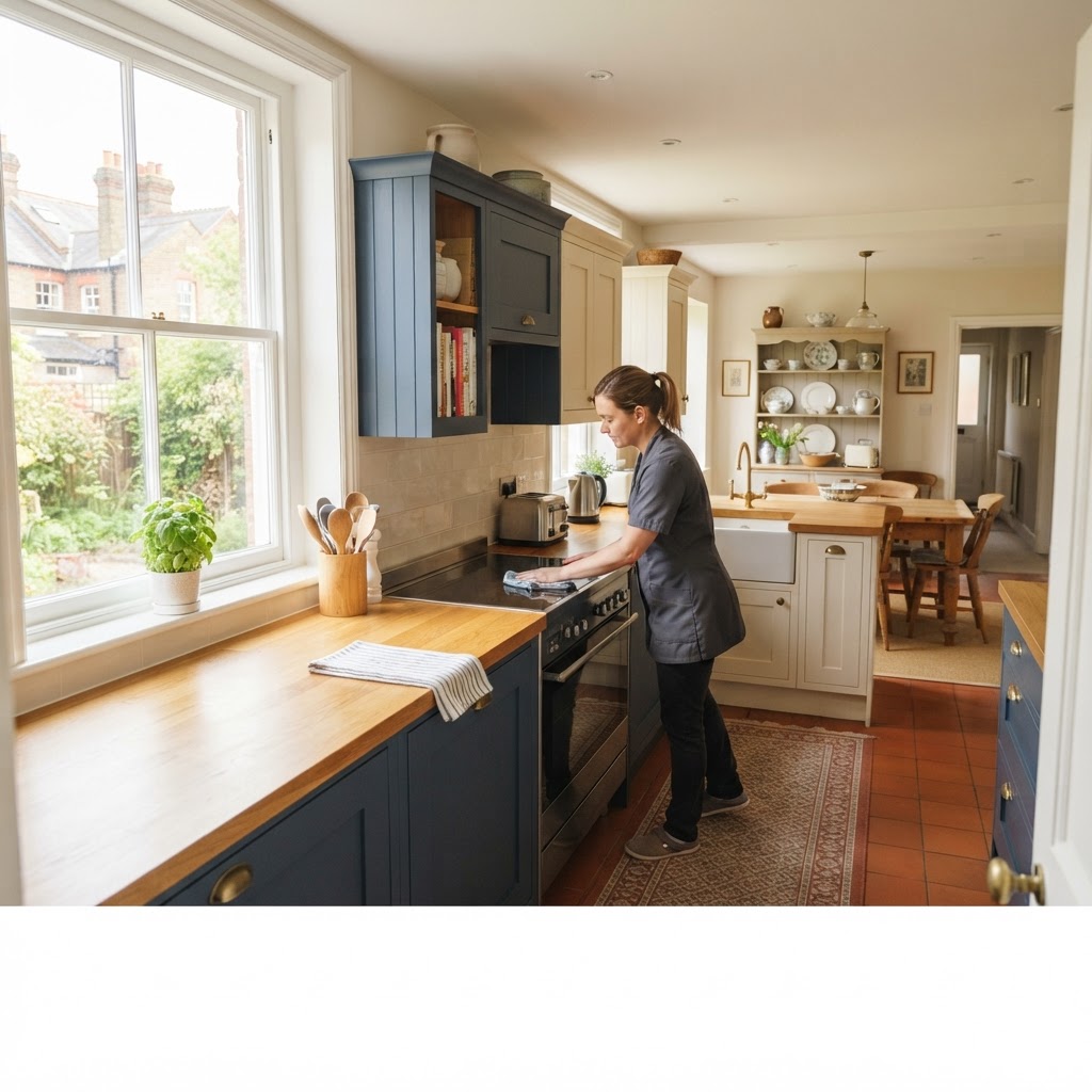 A bright, clean kitchen workspace with natural light.