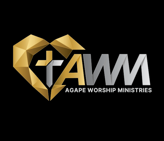 Agape Worship Ministries heart and cross logo