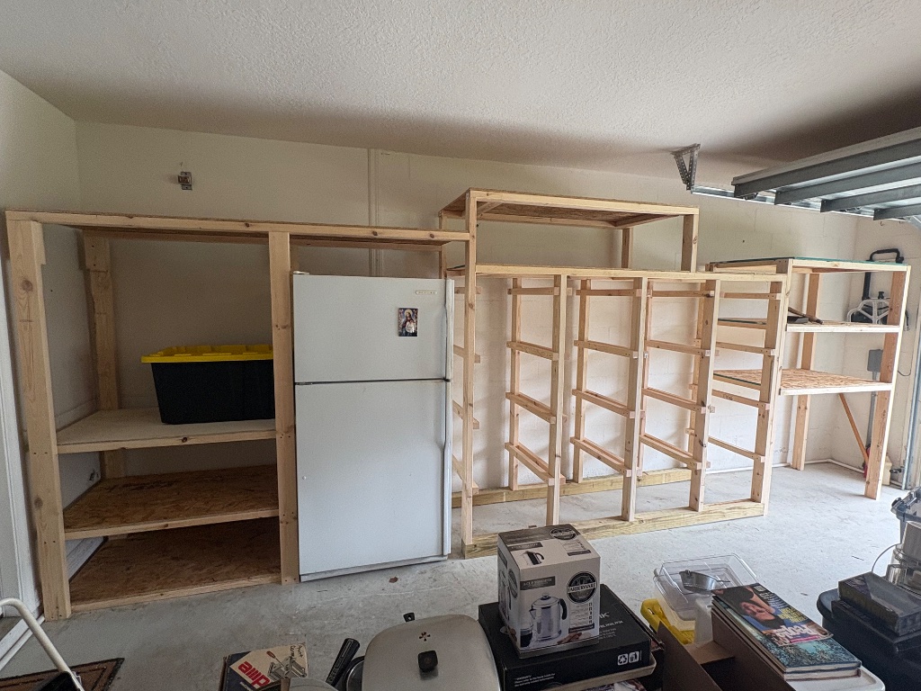 Custom Garage Storage with Fridge Niche