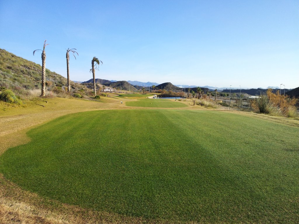 Fairway con montañas