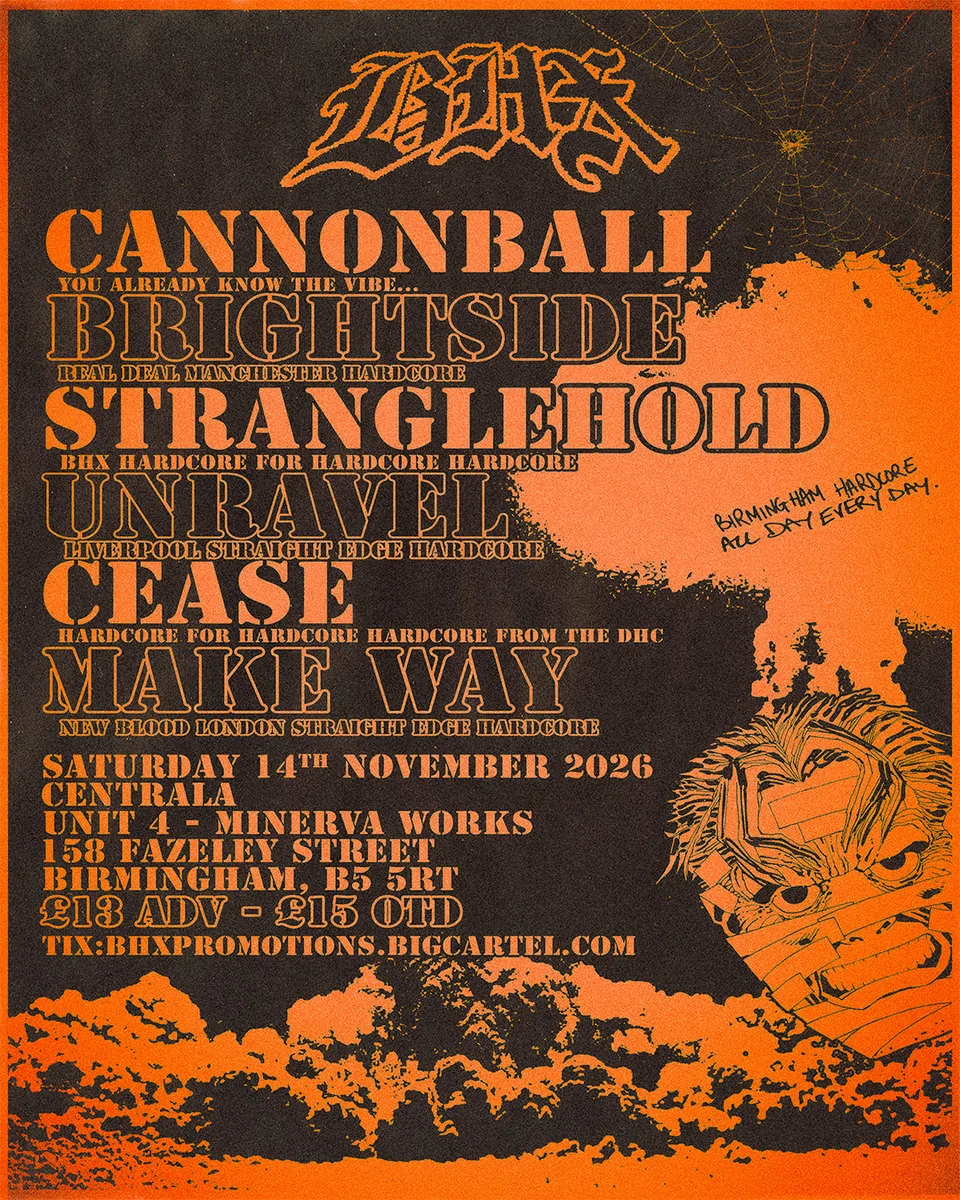 CANNONBALL, BRIGHTSIDE, STRANGLEHOLD + MORE | SAT 14TH NOV