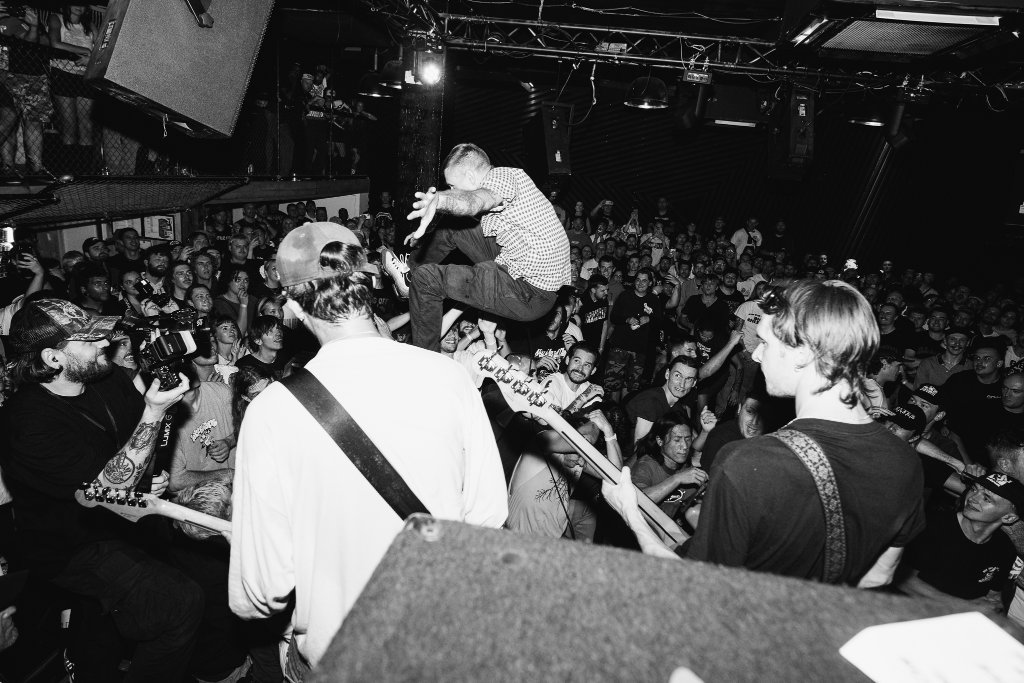 Crowd at an independent gig in a small venue