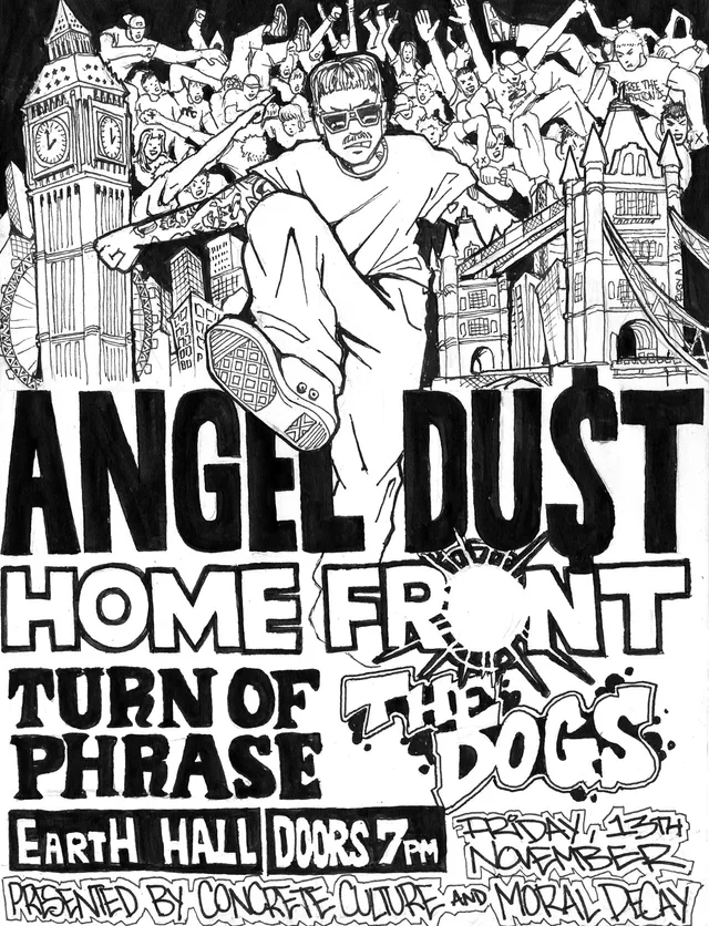 Angel Du$t and Homefront at Earth flyer
