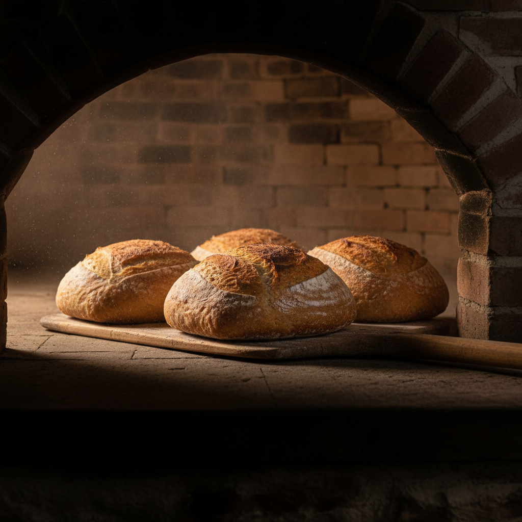 Baker shaping dough on a floured surface