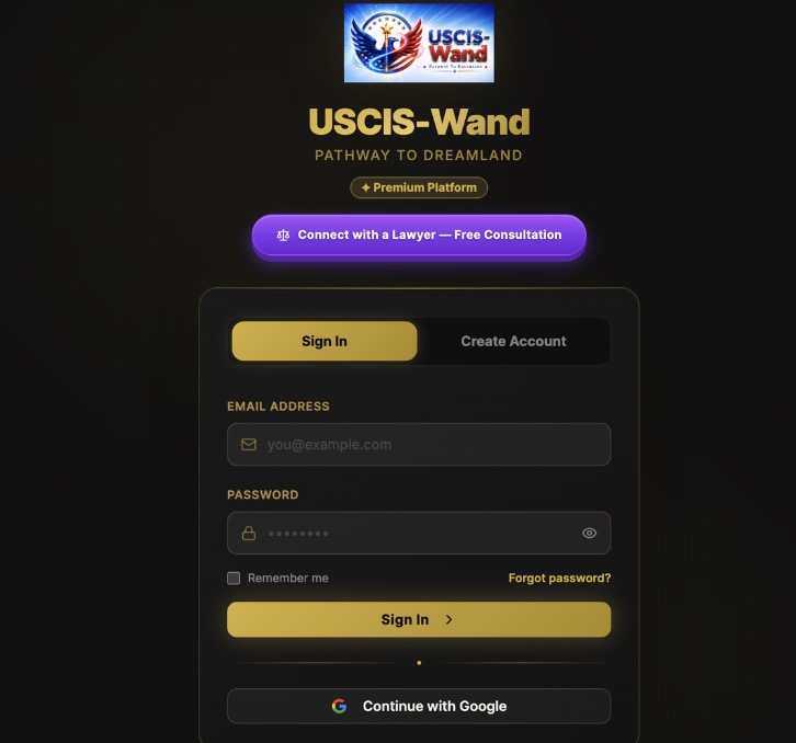 USCIS-Wand template preview