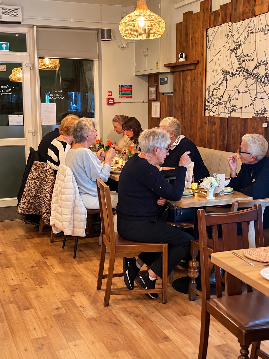 Evening service in the dining room