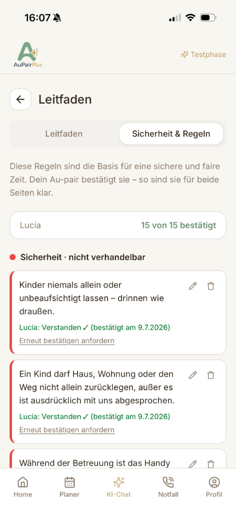 Sicherheit & Regeln