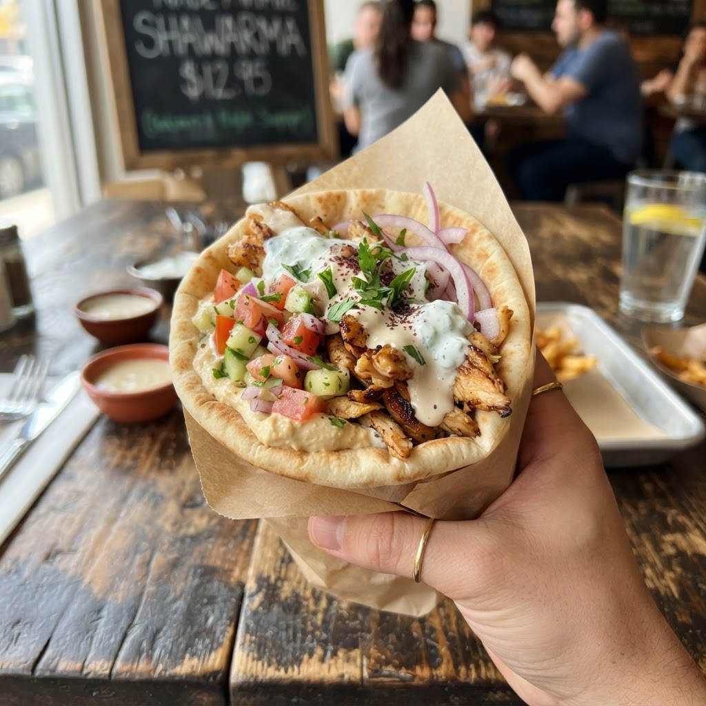 Mediterranean Chicken Shawarma Pita