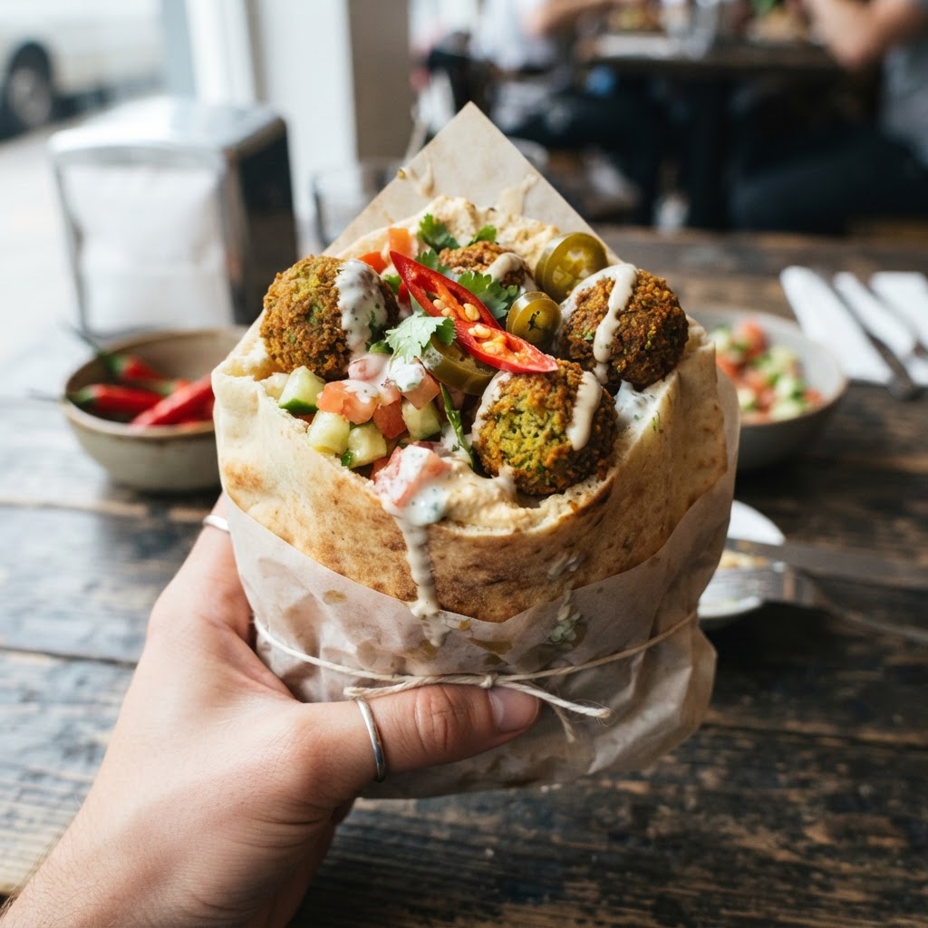 Spicy Falafel Pita