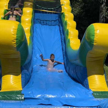 Obstacle course inflatable rental from Life Unlimited for a community event