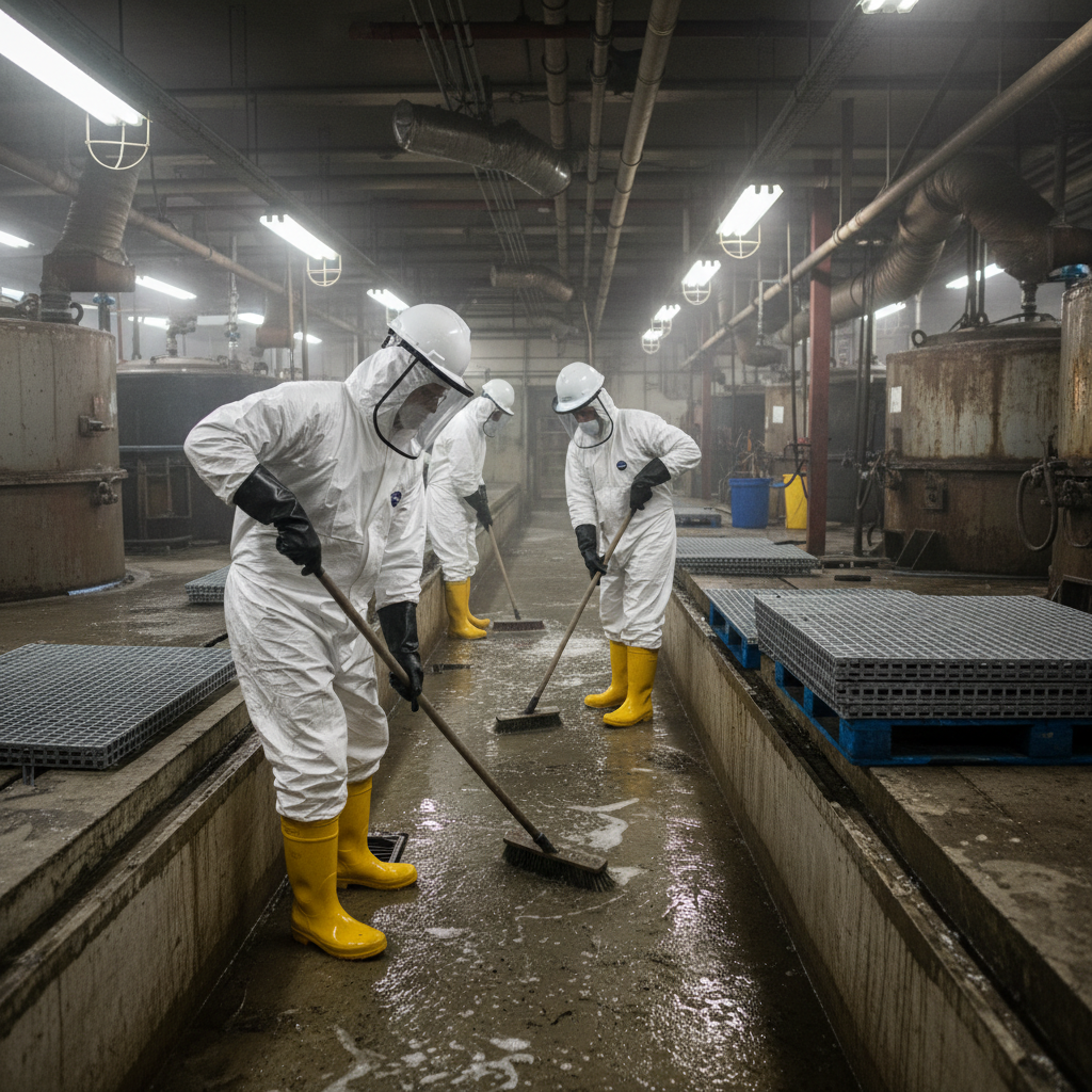 Hazmat Crew — Containment Pit Scrubdown