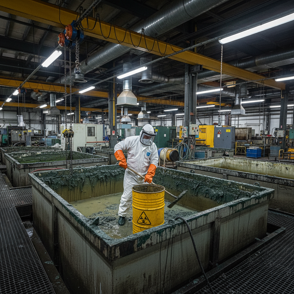 Plating tank cleaning