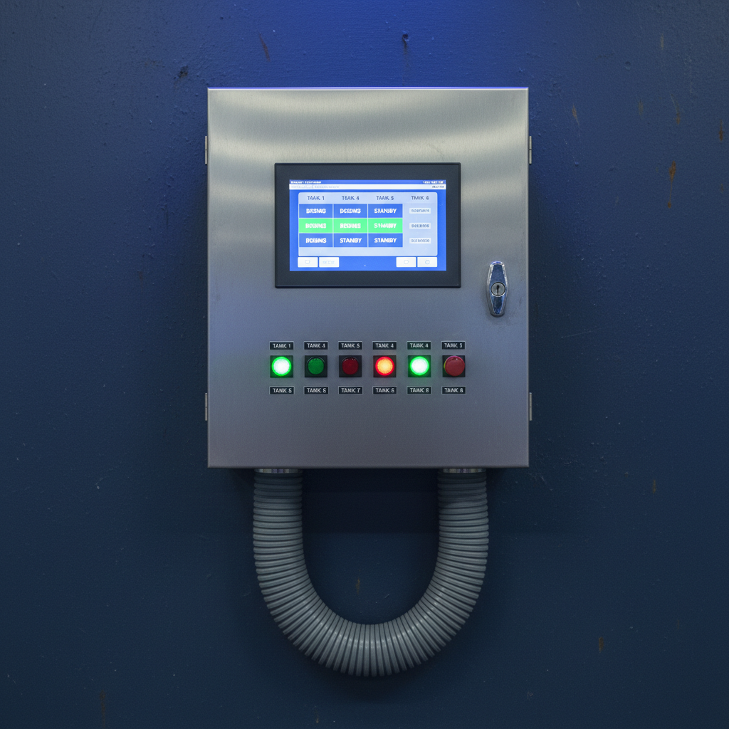 Stainless quantitative controller — touchscreen & LED tank indicators