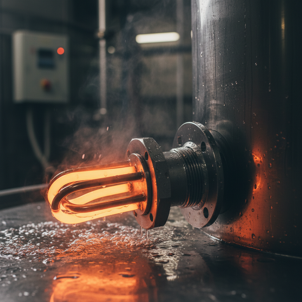 Incoloy Element Close-Up — Acid Tank