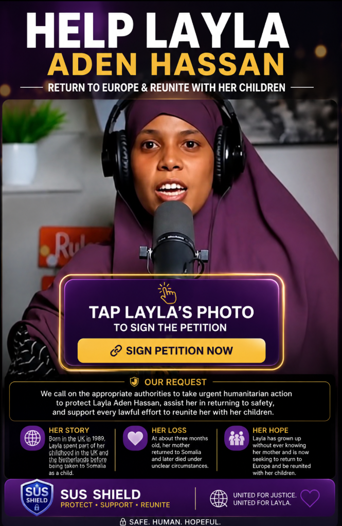 Help Layla Aden Hassan — Tap to sign the petition