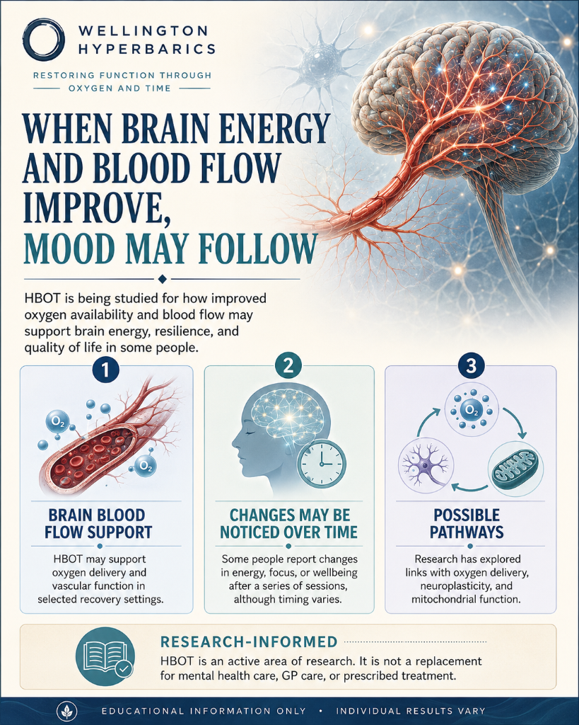 When brain energy and blood flow improve, mood may follow