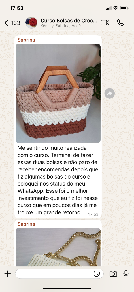 Bolsa feita por Sabrina