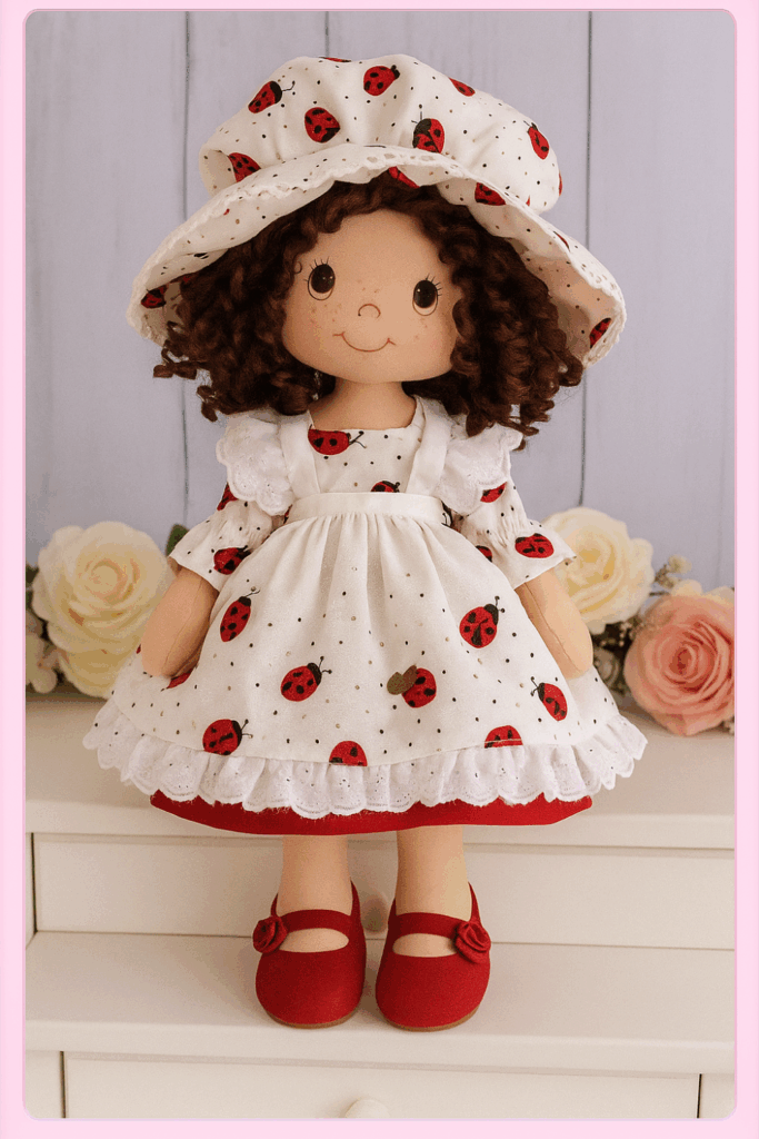 Boneca chapéu joaninha
