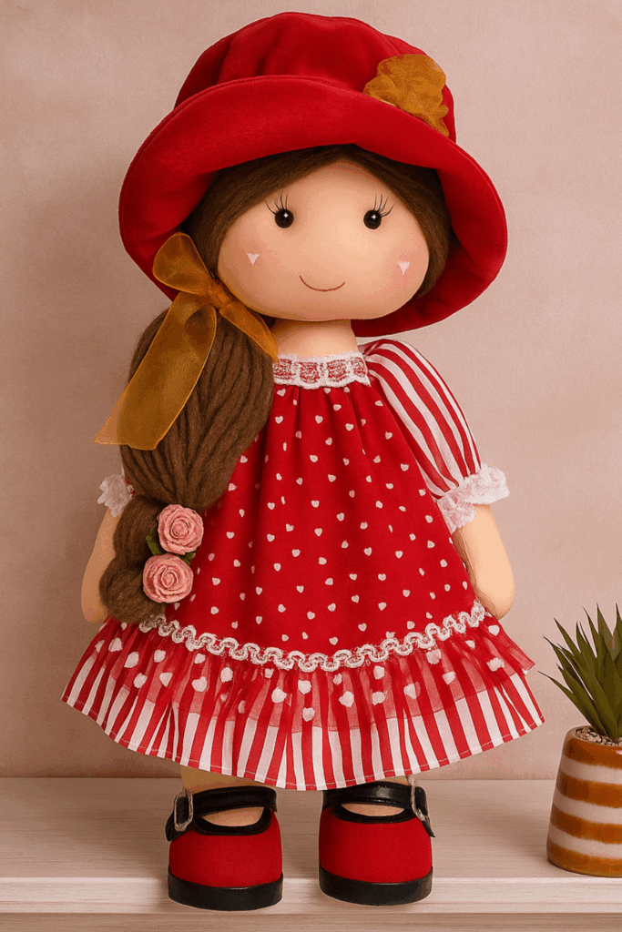 Boneca chapéu vermelho
