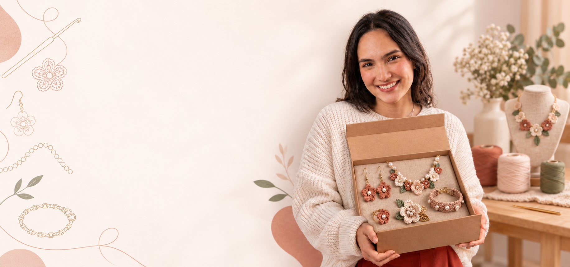 Joyas de crochet artesanales