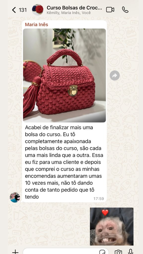 Bolsa feita por Maria Inês