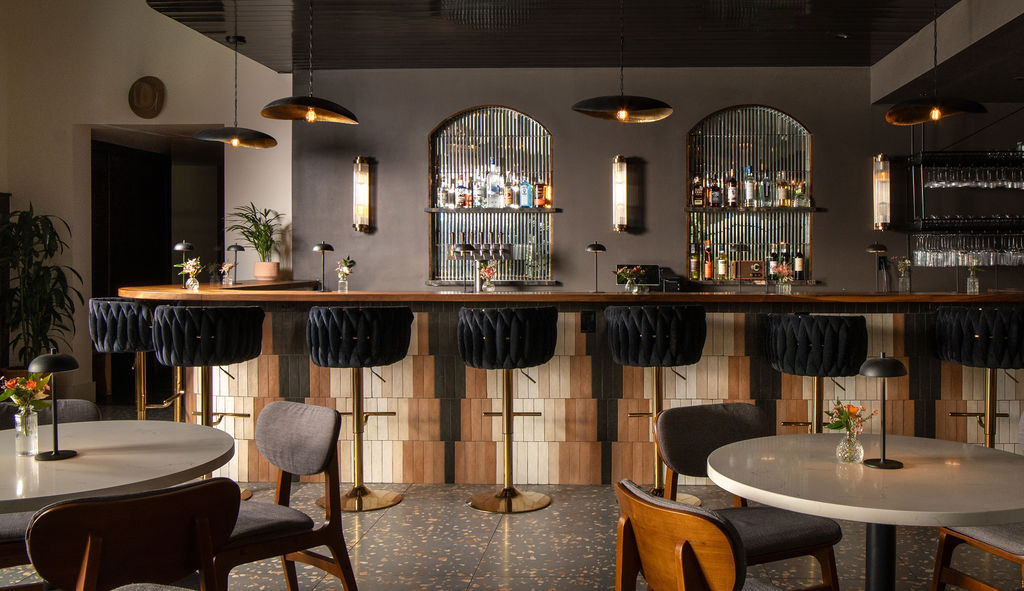 Lucky Arrow Resort bar and restaurant interior