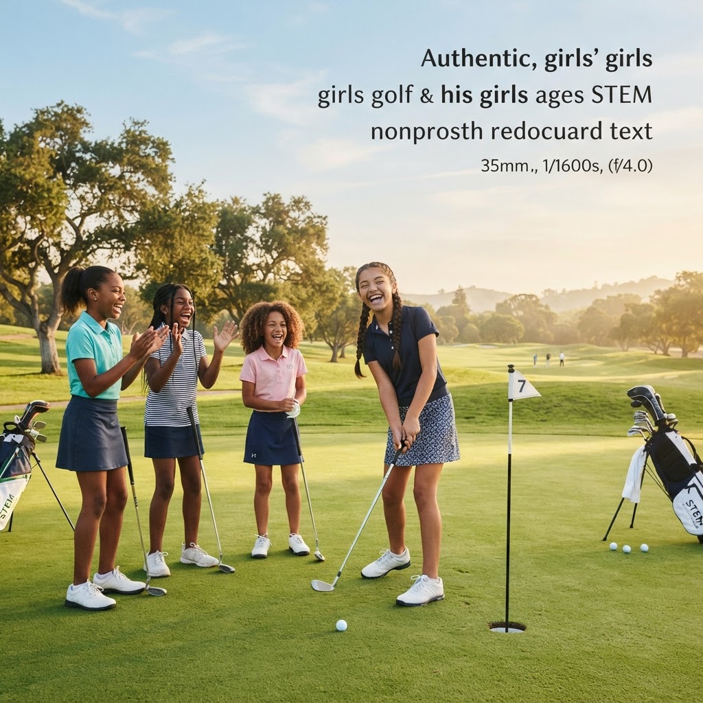 Diverse women walking together on a luxury golf course at golden hour