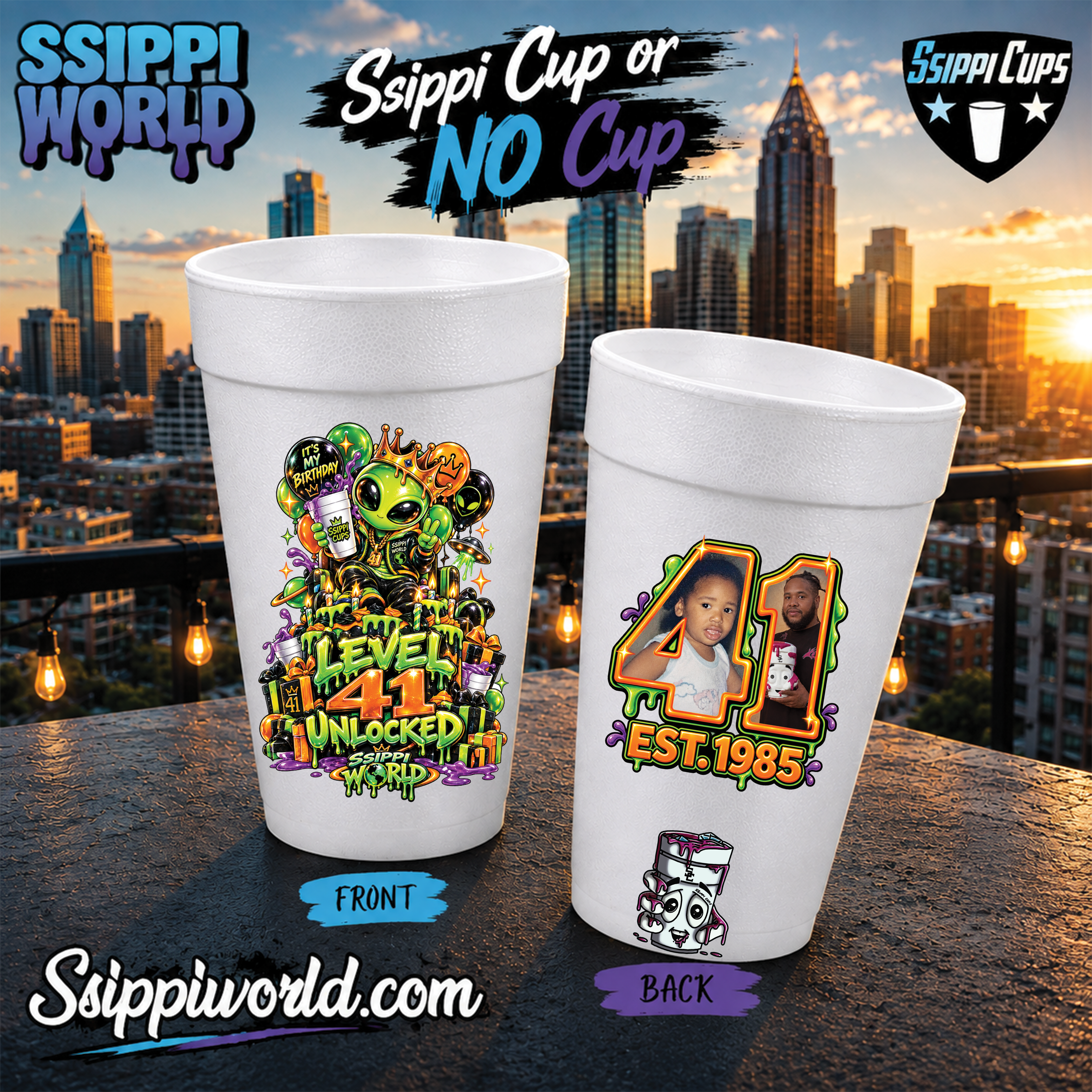 Level 41 Unlocked Birthday Cups