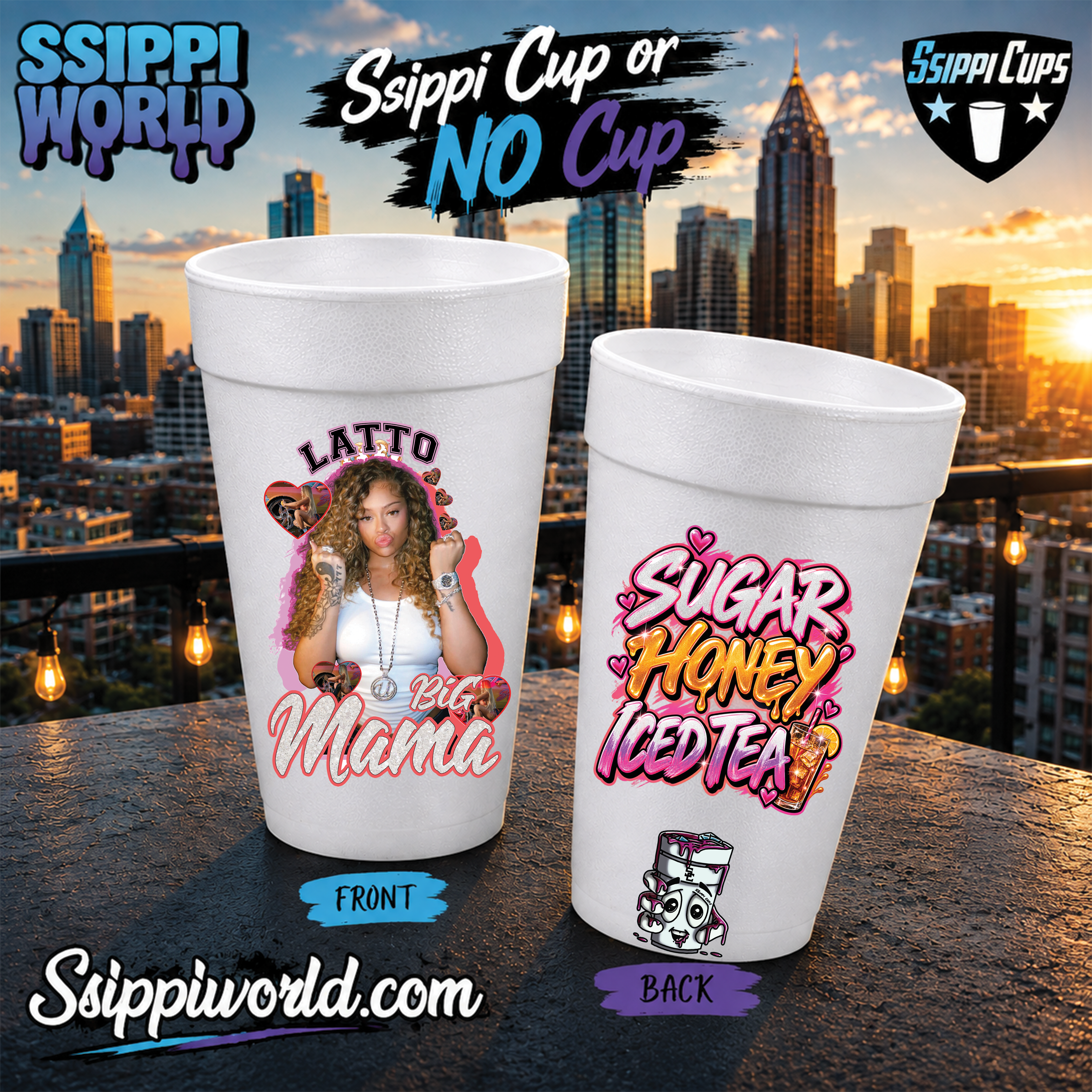 Latto Big Mama Custom Cups