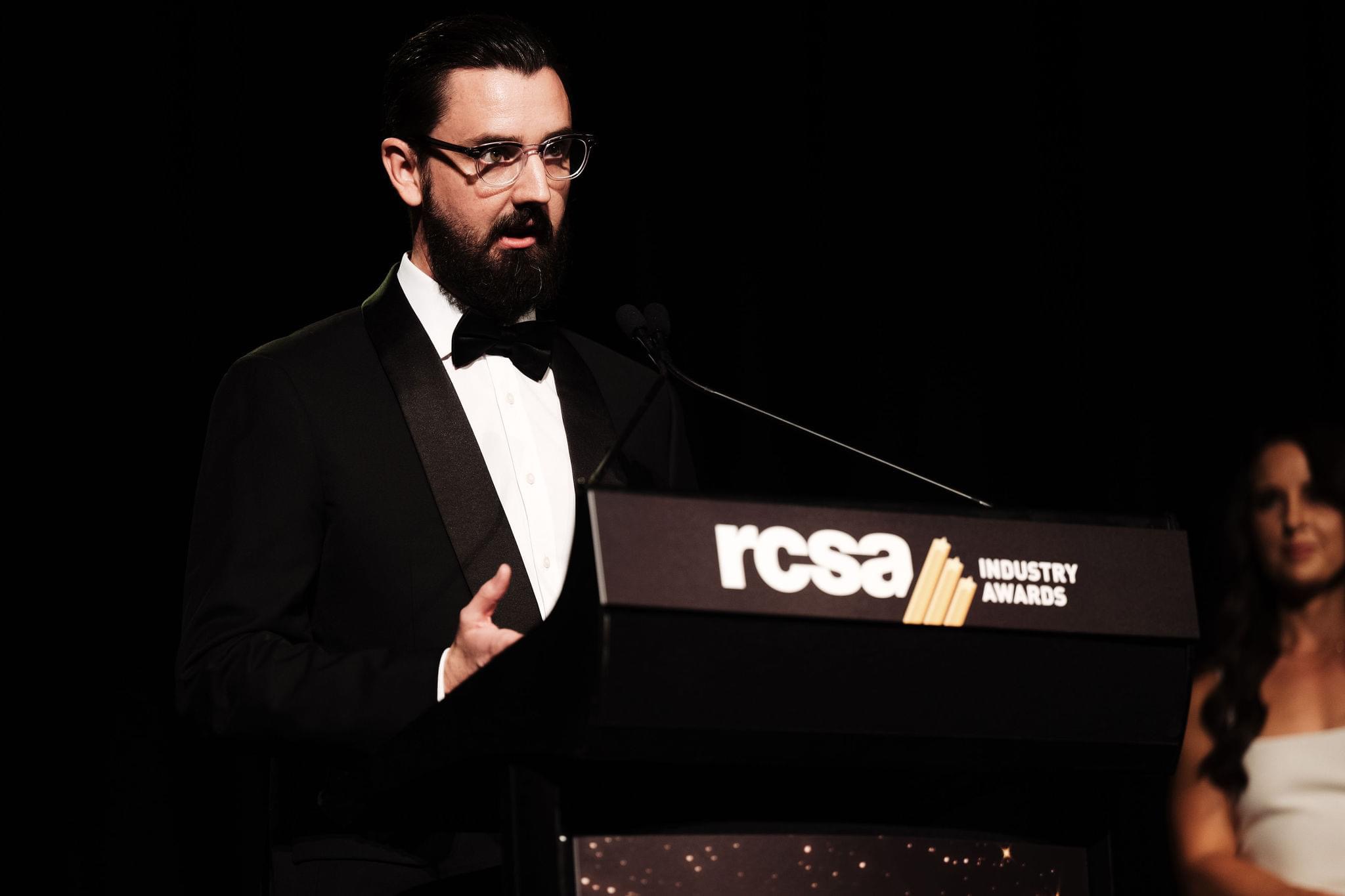 Martyn Hill speaking at the RCSA Industry Awards