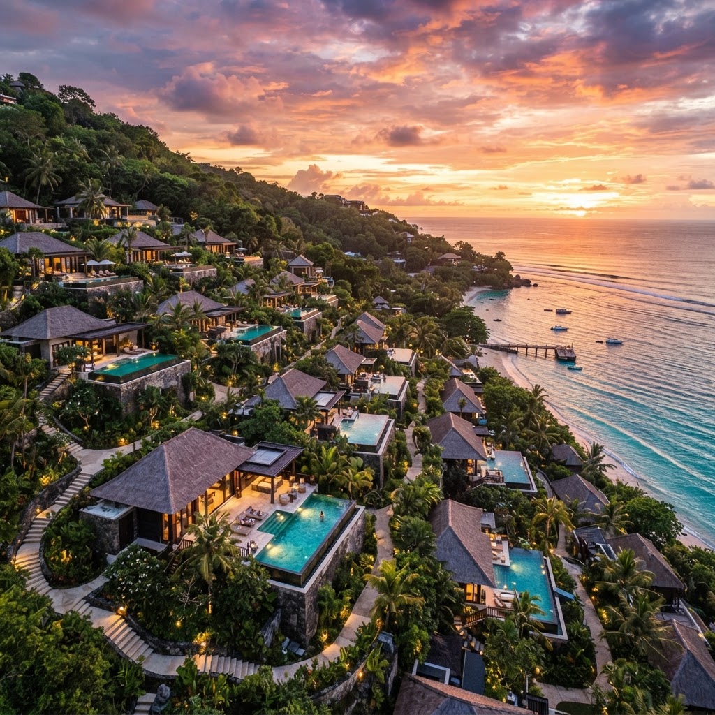 Nine Resort at golden hour