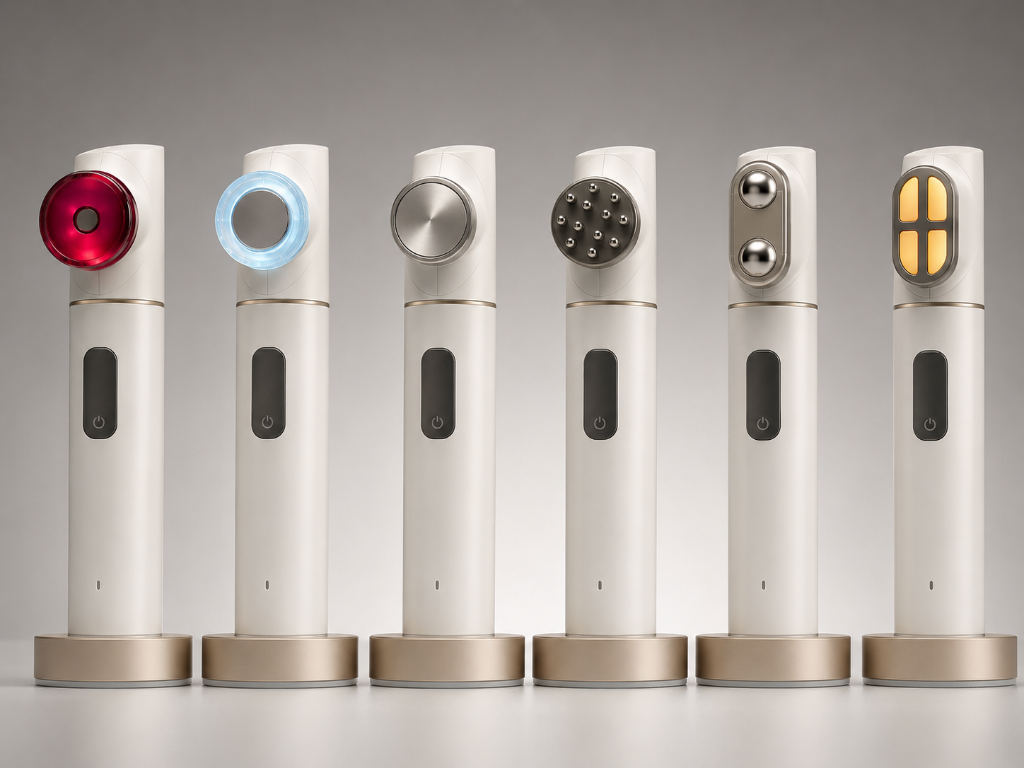 Point Zero handset with six treatment heads