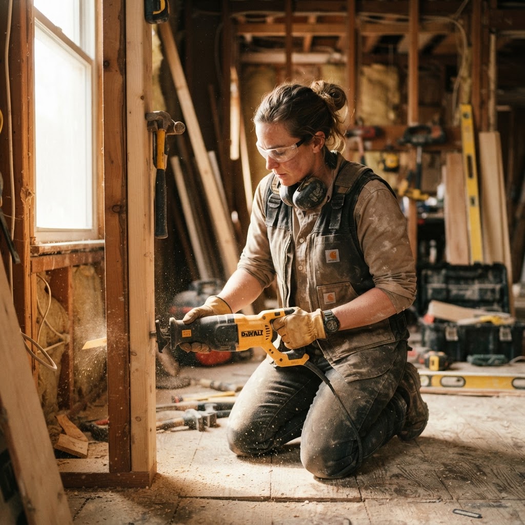 Skilled worker on the job
