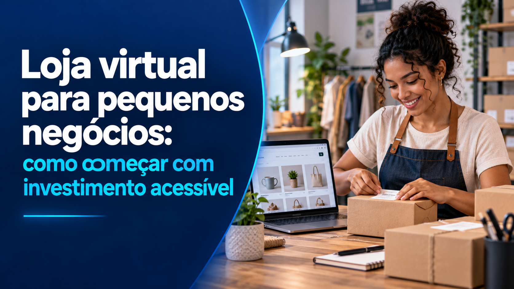Capa do artigo: Loja virtual para pequenos negócios: como começar com investimento acessível — Criativa Web Sites