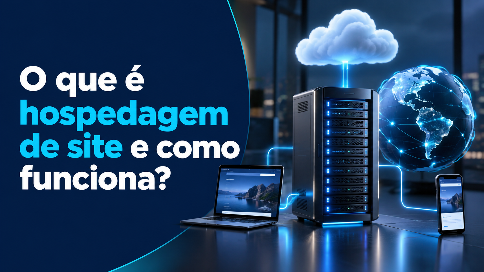 Capa do artigo: O que é hospedagem de site e como funciona? — Criativa Web Sites