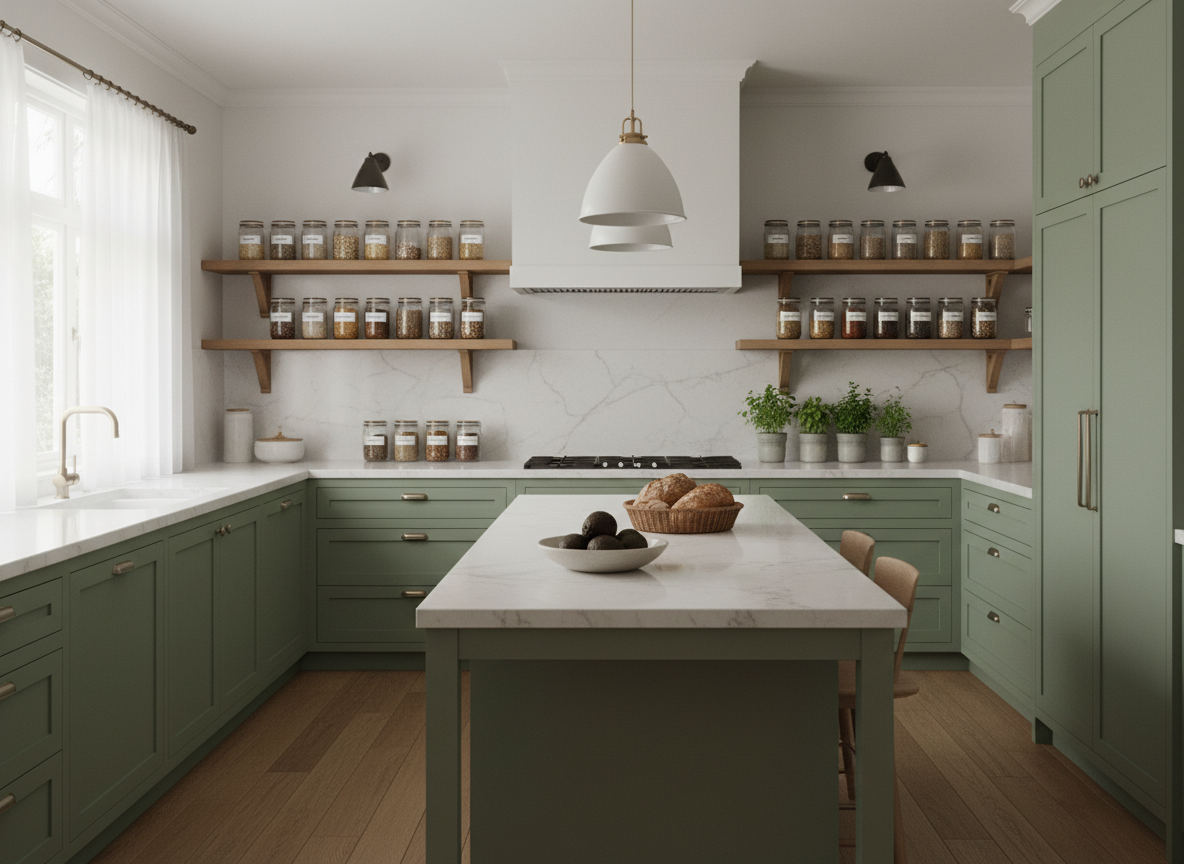 Beautifully organized kitchen after decluttering