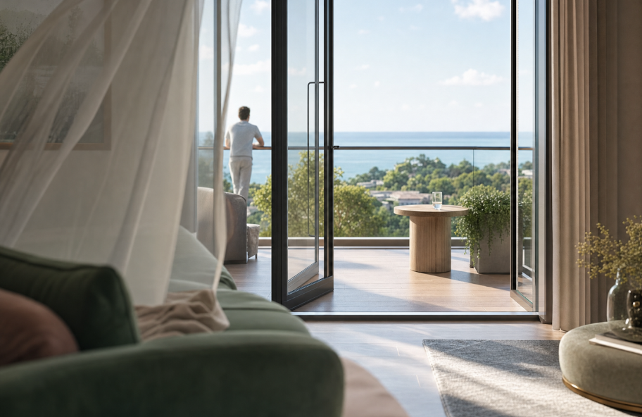Living room at Aquapark Resort & Residence