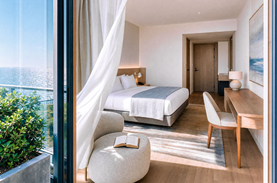 Apartment bedroom at Mercure Aquapark Batumi