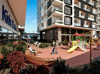 Novotel Living Batumi kids centre and residents courtyard